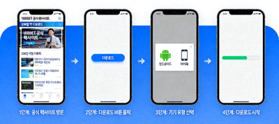 188BET 모바일 앱을 공식 웹사이트에서 다운로드하는 과정 이미지